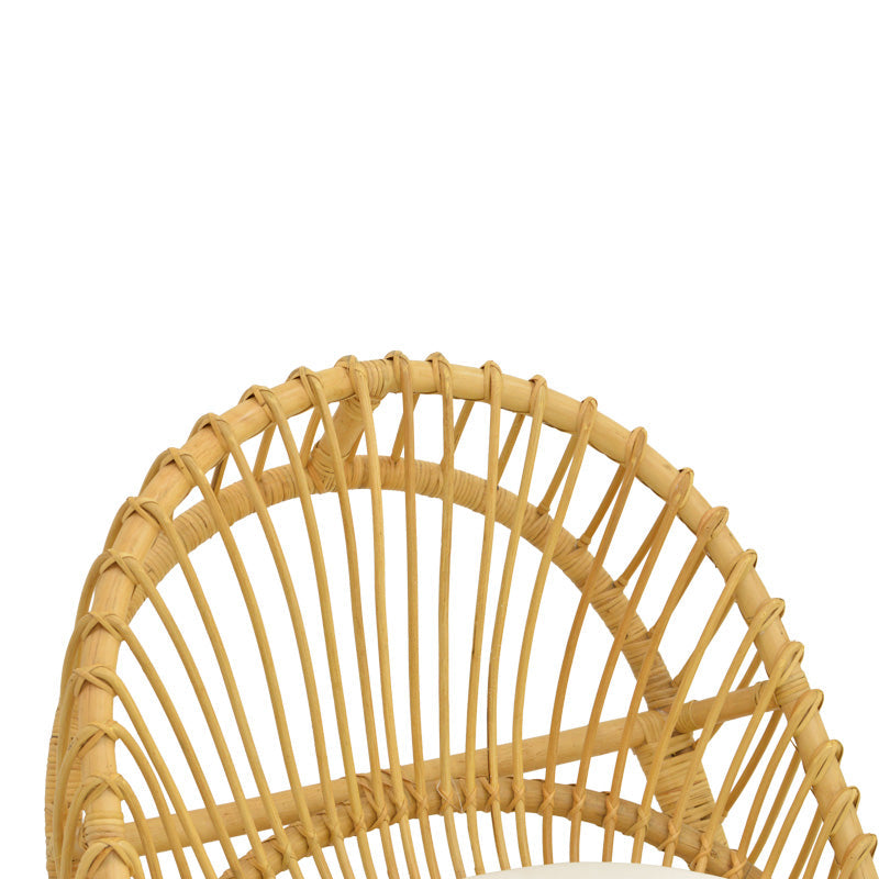 Fotoliu de relaxare Tromso, rattan negru, perna, Natural - Negru, 80x85x98 cm - Natur