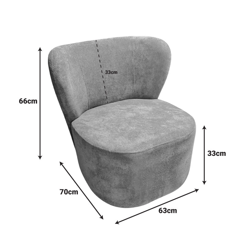 Fotoliu Veridian, Textil, 63x70x66 cm - Roz