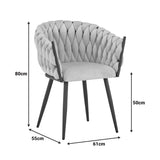 Scaun Vivian catifea, Diverse culori, 61x55x80 cm - Galben