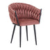 Scaun Vivian, Catifea, Metal, Negru, 61x55x80 cm