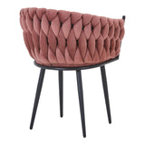 Scaun Vivian, Catifea, Metal, Negru, 61x55x80 cm