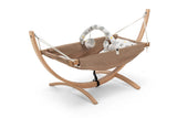 Hamac pentru copii cu suport Bliss, Maro - Albastru inchis, 66x62x147 cm - Maro