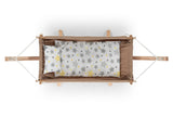 Hamac pentru copii cu suport Bliss, Maro - Albastru inchis, 66x62x147 cm - Maro
