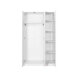 Dulap Haine GRD-1330-BB-2 Home Collection® Hampton, 3 usi, Alb, 103x185x52 cm