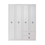 Dulap Haine GRD-1342-BB-3 Home Collection® Hampton, 4 usi si 2 sertare, Alb, 140x185x52 cm