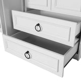 Dulap Haine GRD-1342-BB-3 Home Collection® Hampton, 4 usi si 2 sertare, Alb, 140x185x52 cm