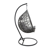 Balansoar Hudson, Metal si PP, 109x119x195 cm - Gri