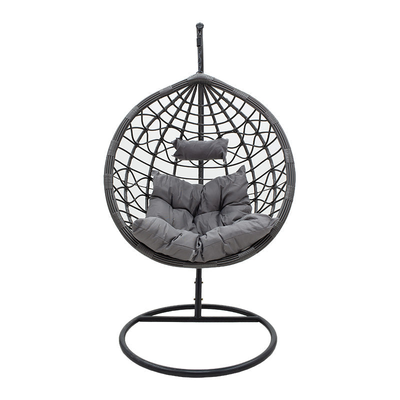 Balansoar Hudson, Metal si PP, 109x119x195 cm - Gri