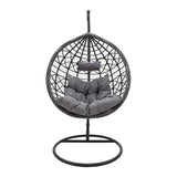 Balansoar Hudson, Metal si PP, 109x119x195 cm - Gri