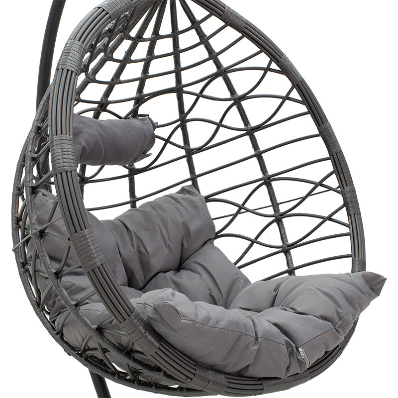 Balansoar Hudson, Metal si PP, 109x119x195 cm - Gri