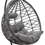 Balansoar Hudson, Metal si PP, 109x119x195 cm - Gri