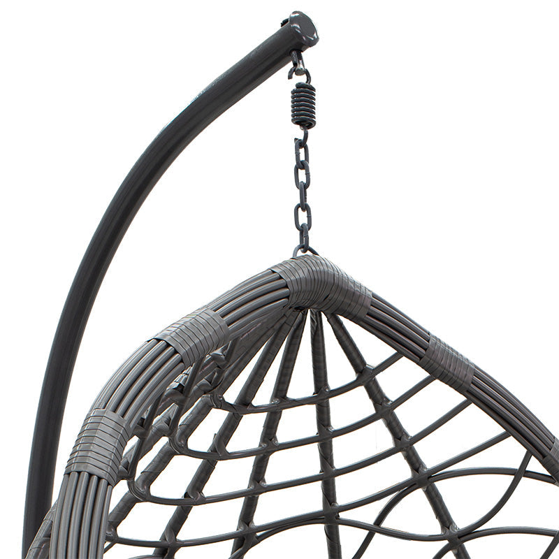 Balansoar Hudson, Metal si PP, 109x119x195 cm - Gri