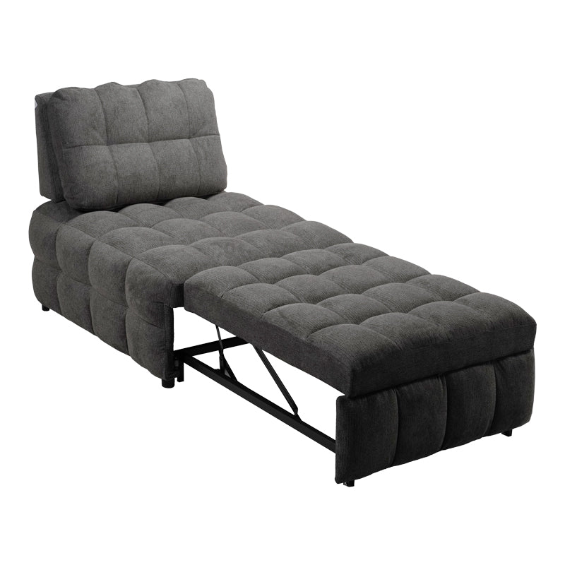 Detaliu material și finisaj pentru Jelica fotoliu-bed cu gri stofă 88x110x86cm, Gri-Negru