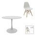 Julita-Balou set de Masa 5 -mdf, Alb, D100x75 cm
