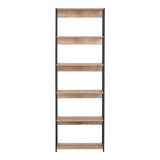 Kaliano stejar-negru metal Bibliotecă, 60x35x177 cm