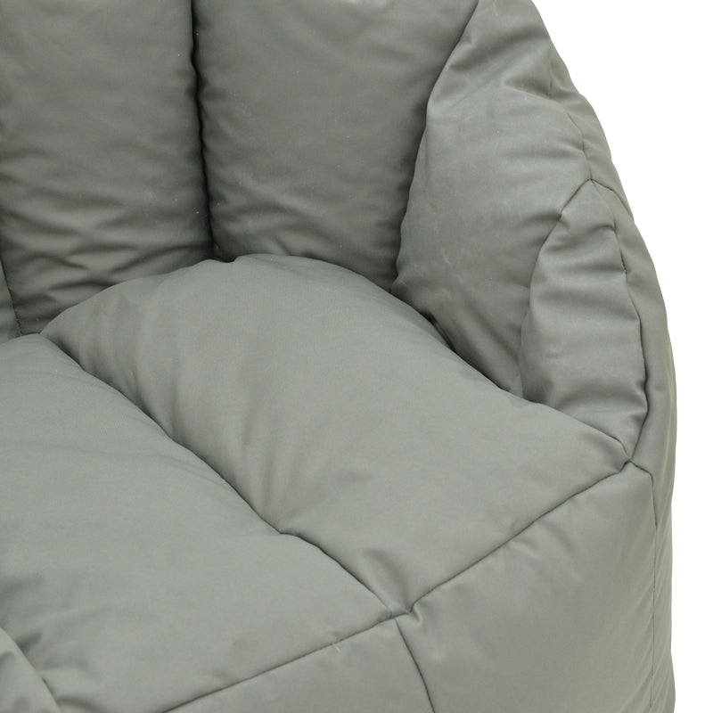 Taburet impermeabil Kerlon, Piele ecologica, Gri - Portocaliu, 80x65 cm - Gri