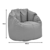 Taburet impermeabil Kerlon, Piele ecologica, Gri - Portocaliu, 80x65 cm - Gri