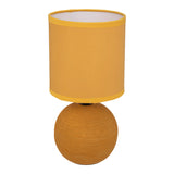 Lampa de masa decorativa PWL-1210, ceramica, galbena, 13x25 cm