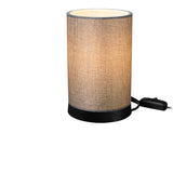 Lampa de Masa Fana din pvc, Crem - Gri, D14x21 cm - Gri