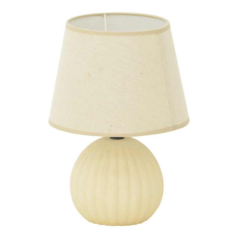 Lampă de masă Melanie, Ceramică, Negru-Bej, 22x30 cm - Lampă de masă Melanie, Ceramică, Negru-Bej, 22x30 cm - 387-000013
