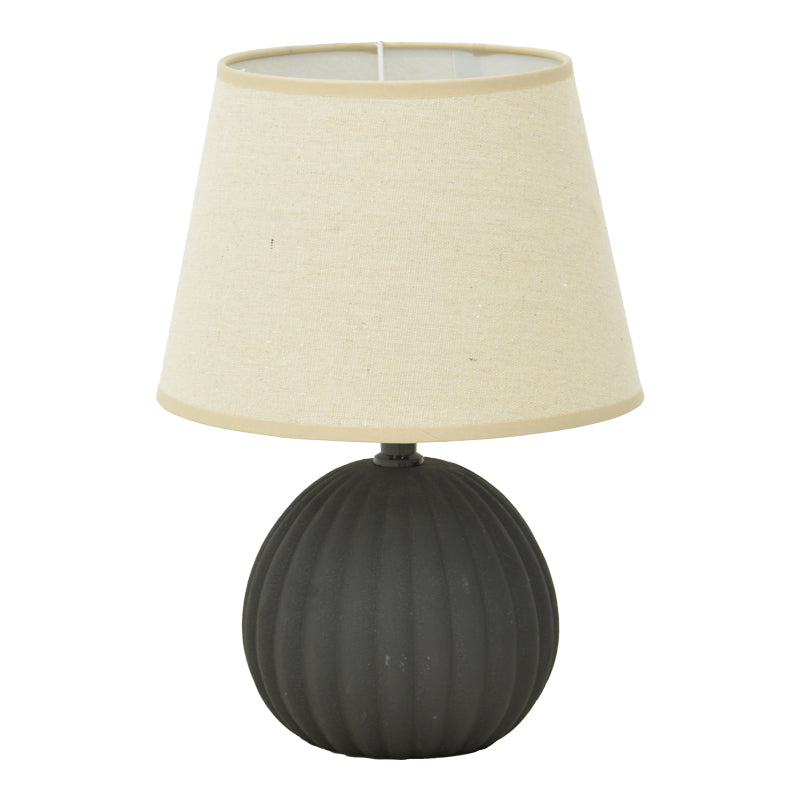 Lampă de masă Melanie, Ceramică, Negru-Bej, 22x30 cm - Lampă de masă Melanie, Ceramică, Negru-Bej, 22x30 cm