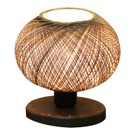Lampa de masa Povilia, bej-negru, D20x30 cm