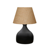 Lampa de Masa PWL-1068, neagra-bej, D22x32 cm - Lampa de Masa PWL-1068, neagra-bej, D22x32 cm