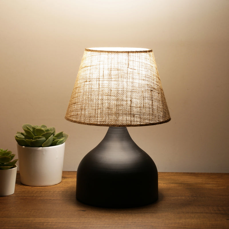 Lampa de Masa PWL-1068, neagra-bej, D22x32 cm - Bej