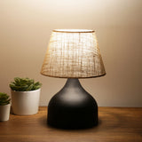 Lampa de Masa PWL-1068, neagra-bej, D22x32 cm - Bej