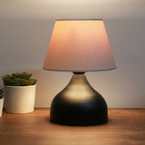 Lampa de Masa PWL-1068, neagra-bej, D22x32 cm - Gri