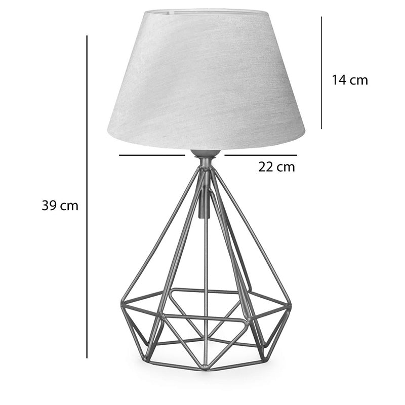 Lampa de Masa PWL-1080, bej-auriu, D22x39 cm, imagine suplimentara