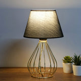 Lampa de masa PWL-1150, negru-auriu, D22x37 cm
