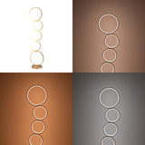 Lampadar Chemal, metal si LED, D30x130 cm - Auriu