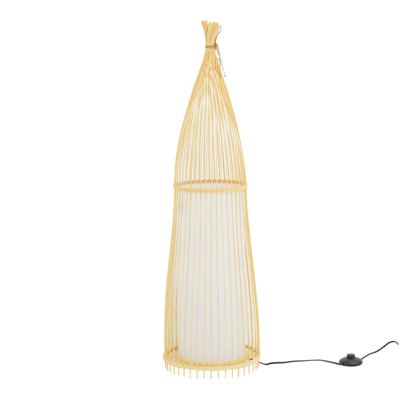 Lampa de podea Florance bambus, Natural, D28x100 cm