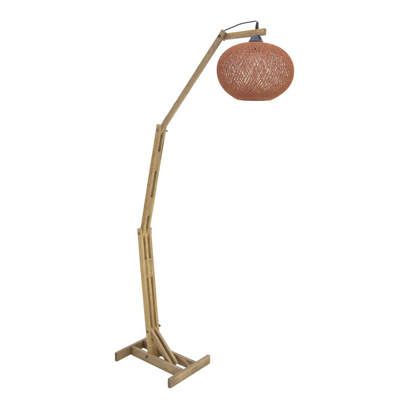 Lampa de podea Gaia din lemn, maro, 20x50x160 cm
