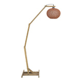 Lampa de podea Gaia din lemn, maro, 20x50x160 cm