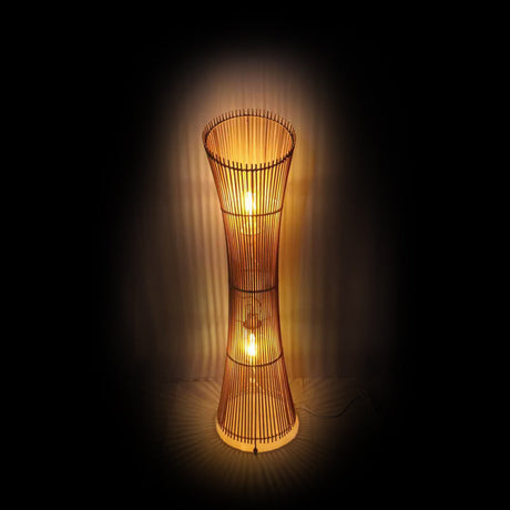 Lampa de podea Gion bambus, Natural, D30x118 cm