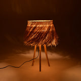 Lampa de podea Herfo ratan, Natural, D45x59 cm