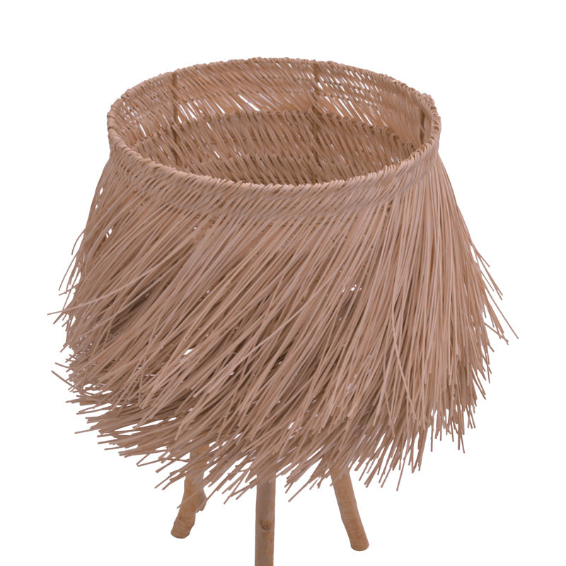 Lampa de podea Herfo ratan, Natural, D45x59 cm