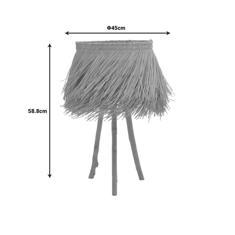 Lampa de podea Herfo ratan, Natural, D45x59 cm