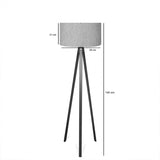 Lampadar PWL-1059, MDF si textil, D38x140 cm - Nisip-Bej-Nuc