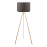 Lampadar PWL-1060, MDF si textil, D38x140 cm - Lampadar PWL-1060, MDF si textil, D38x140 cm - 202-000170