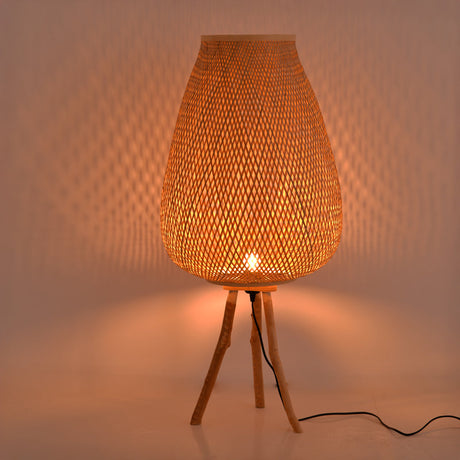 Lampa de podea Vazel bambus, Natural, D38x84 cm