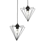 Lampa de tavan cu doua becuri Tebour, metal, Negru, 30x30x70 cm