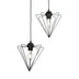 Lampa de tavan cu doua becuri Tebour, metal, Negru, 30x30x70 cm