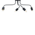 Lampa de tavan cu functie Luchter, metal, negru, 60x60x15 cm