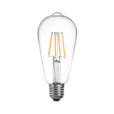 Lampa LED ST64 Bec 3000K, Transparent, 7x7x15 cm