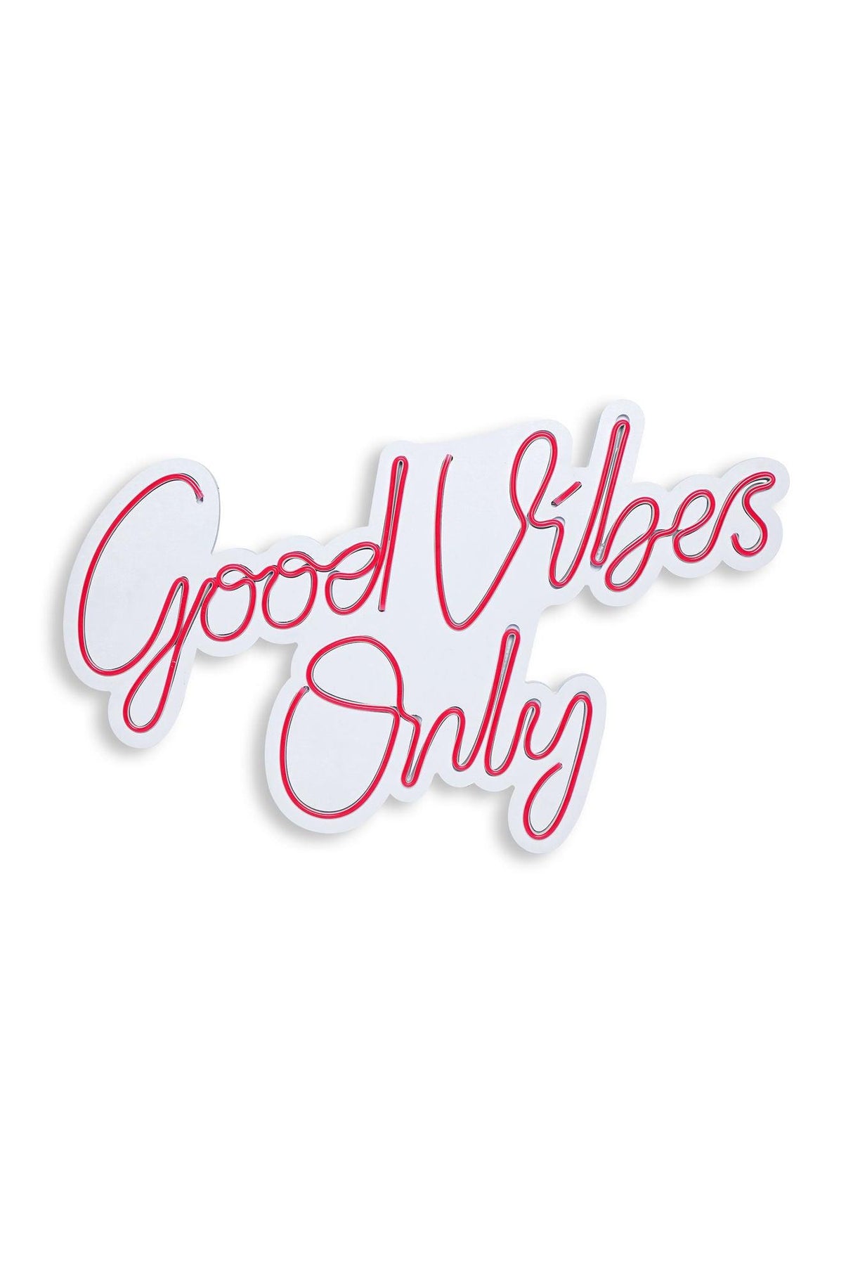 Lampa Neon Good Vibes Only 2, 37x62 cm - Roșu