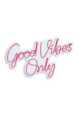 Lampa Neon Good Vibes Only 2, 37x62 cm - Roșu