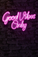 Lampa Neon Good Vibes Only 2, 37x62 cm - Roz